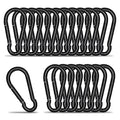 Carabiner Clip Hook, 3.54 inch 20 pcs Black Heavy Duty Spring Snap Hook Key Chain, Carabiners Clips for Outdoor Camping, Swing Set, Hammock, Hiking Travel, Fishing, Quick Link Keychain