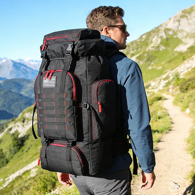 Hiking Backpack for Men 70L/100L Camping Backpack Military Rucksack Molle 3 Days Assault Pack for Climbing | Camping Backpack, 3 Days Assault Pack, for Climbing