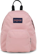 JanSport Half Pint Mini Backpack, 10.2 L - Durable Mini Bag Purse with Adjustable Shoulder Straps, Single Main Compartment, Zippered Stash Pocket, Misty Rose