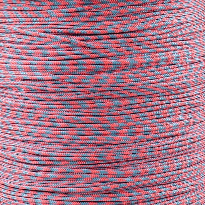Paracord Planet 325 Paracord – 3 mm Type II Nylon Parachute Cord with 3 Inner Strands (Pink Sky Camo, 25 ft)