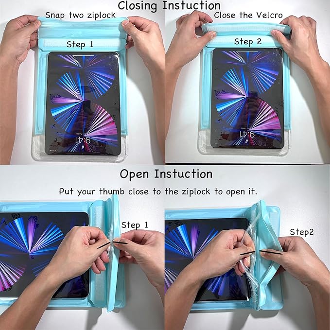 Waterproof Map Case 13 inch Clear Dry Tablet Bag A4 Waterproof Map Pouch Holder For Camping Hiking kayaking Biking Traveling Boating
