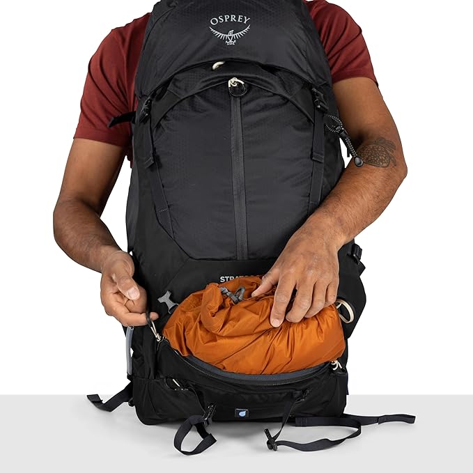 Osprey Stratos 36L Men's Hiking Backpack - Lightweight Backpacking Pack with Waterproof Raincover - Camping Bag, Nirvana Blue