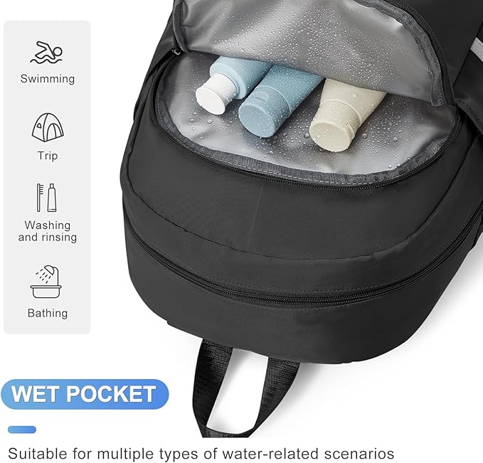 coofay Gym Backpack For Women Waterproof Sports Backpack With Shoe Compartment Lightweight Travel Backpacks Small Gym Bag Dance Volleyball Backpacks