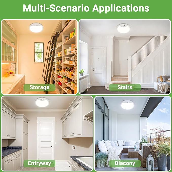 zemty 9inch Motion Sensor Ceiling Lights Wired,18W 1800lm 3CCT/3 Mode/30-120s Timer, Bright White LED Flush Mount Light Fixture Motion Activated for Closet Pantry Hallways Stairwells Garage