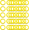 Carabiner Clip 48Pcs Yellow Metal Key Ring Clip Circle Keychain Rings Bulk Spring O Ring Round Cute Carabiner Spring Snap Hook Key Chain Clips for DIY Keychain Bag Charm Handbag Purse Dog