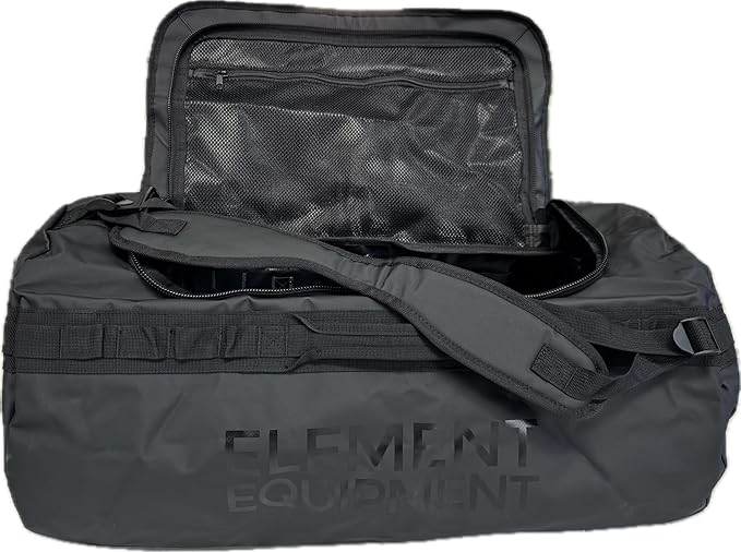 Element Equipment Trailhead Duffel Bag Shoulder Straps Waterproof Black/Black Medium