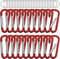 sprookber 2.28" Small Carabiner Clip Keychain, D Ring Caribeaner Clip, Key Clip Caribeener Multipurpose, Set of 20 Pack