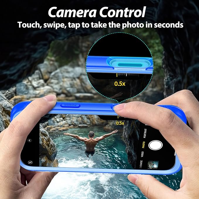 SPORTLINK for iPhone 16 Waterproof Case - Shockproof Dustproof Case with Built-in Clear Screen Protector, Full Body Heavy Duty Sealed Protective Cover for i Phone 16 6.1" Blue