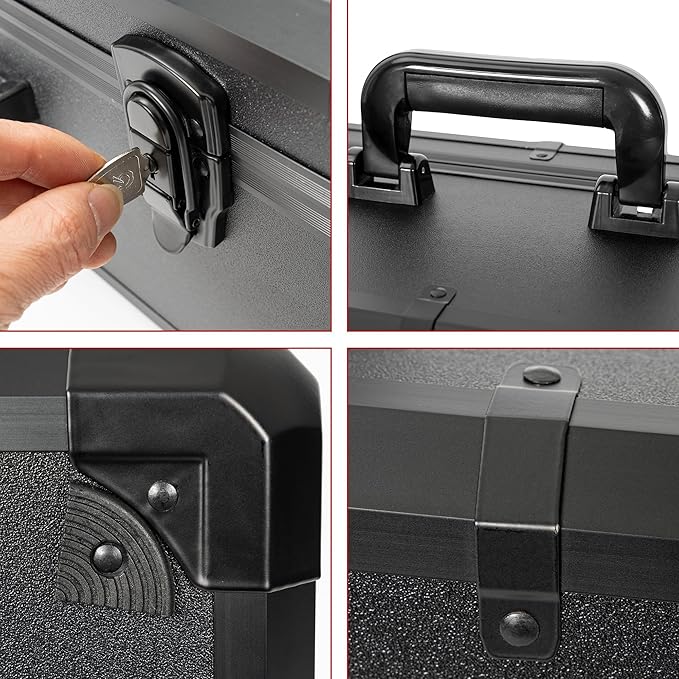 Protective Hard Case Shockproof Water-resistant with Customized DIY Foam Insert fit for Camera, Laptops, etc,13.5 X 11.6 X 6-Inch