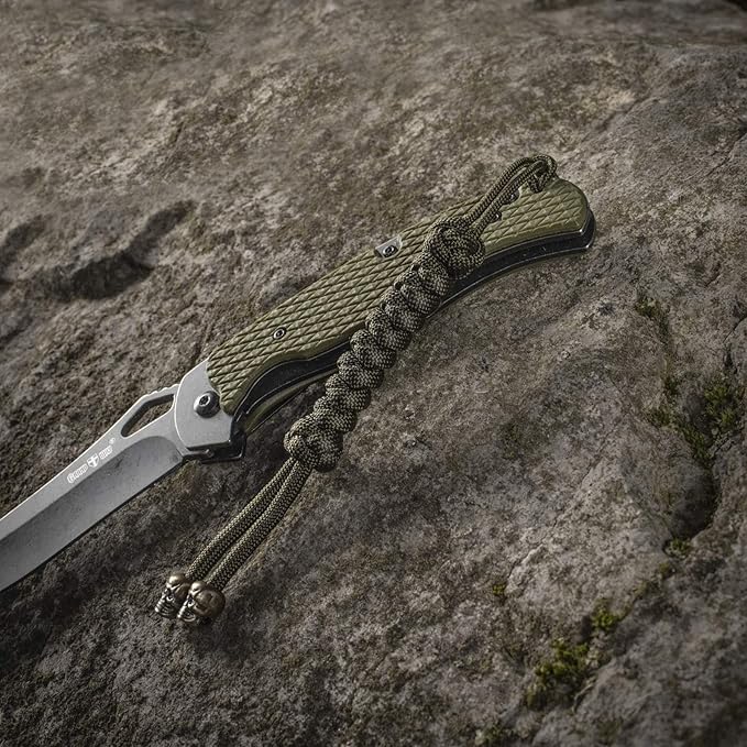 M-Tac Skull Knife Lanyard with Bead – Paracord Lanyard for Knives & EDC – Tactical Knife Fob Pull Cord – Durable Paracord