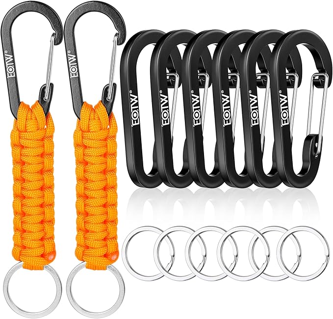 EOTW Paracord Keychain for Men Women Paracord Carabiner Backpack Keychain with Aluminum Clip for Camping Hiking Outdoor Gear
