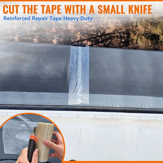 Tikfoam RV Awning Repair Tape for Tarp, Boat Covers Repair Tape,Tent, Greenhouse, Sail Tape, Tear Repair Patch Kit, Waterproof, 6 Inch Wide 30FT Long, Reinforced