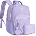 MATEIN Womens Backpack Purse, Fashion Cute Bowknot Mini Backpack Purse, Waterproof Stylish Multipurpose Design Casual Daily Travel Backpack Ladies Handbags, 2pcs Sets, Purple