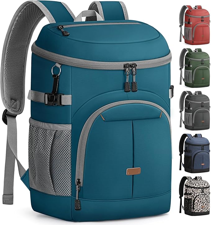 Pritent Cooler Backpack for Men Women Insulated Waterproof Backpack Cooler Leak Proof Cooler Bag Lightweight Lunch Backpack for Camping Beach Travel Picnic