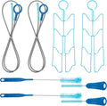 Patelai 2 Set 8 in 1 Hydration Bladder Cleaning Kit Includes 3 Different Brushes and Drying Collapsible Bladder Frame, Water Reservoir Backpack Cleaning Kit