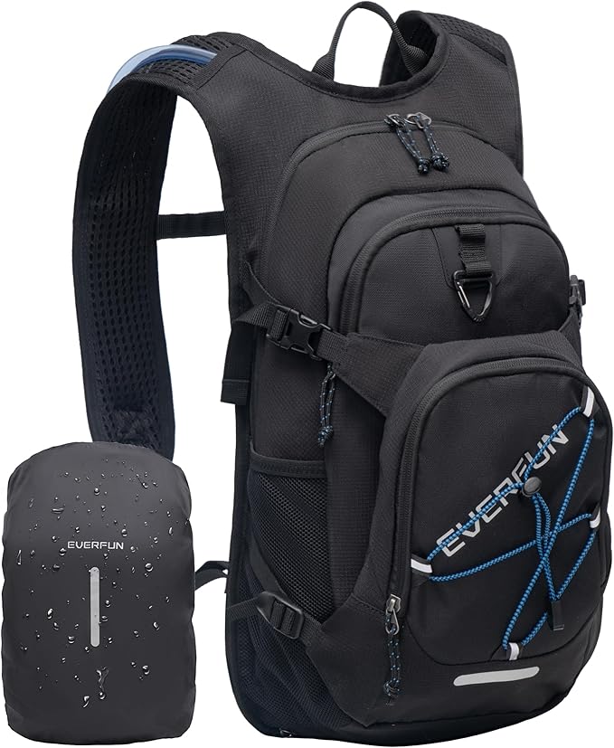 Everfun Hydration Backpack 18L with Water Bladder 2L/3L Hiking Water Backpack Women Men Hydration Pack Insulated Lightweight Day Hydropack with Storage for Hiking, Biking, Running, Festival