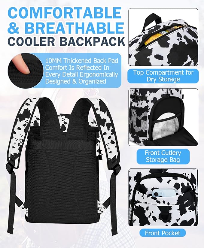Cooler Backpack, 22L Waterproof Soft Backpack Coolers Leak Proof Beach Backpack Insulated Picnic Lunch Bag for Fishing Camping,Beach,Hiking,Travel