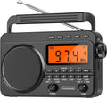 NOAA Weather Alert Radio,Digital AM FM Shortwave Radio with Best Reception,4000mAh Rechargeable Portable AM FM,Support SD Card