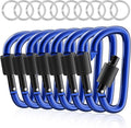 sprookber 3" Locking Carabiners | Keychain Carbineers D Ring Key Clip Spring Snap Hook for Multi-Usage | Set of 8