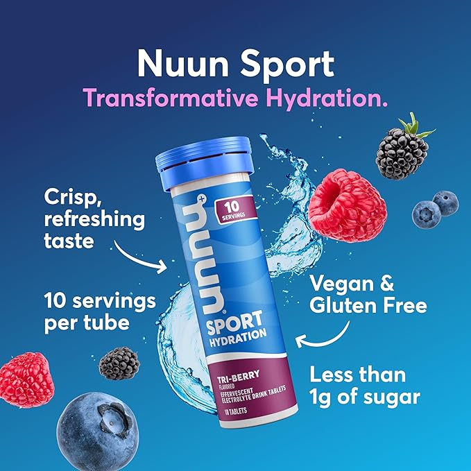 Nuun, Electrolyte Drink Tabs Tri Berry, 8 Count, 1.9 Ounce
