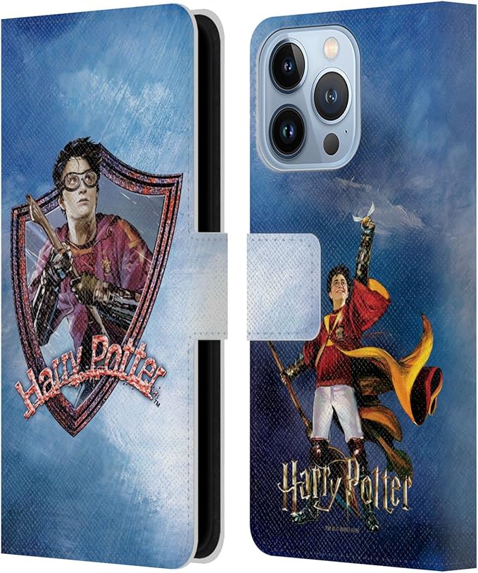 Head Case Designs Officially Licensed Harry Potter Quidditch 2 Prisoner of Azkaban II Leather Wallet Case Compatible with Apple iPhone 13 Pro