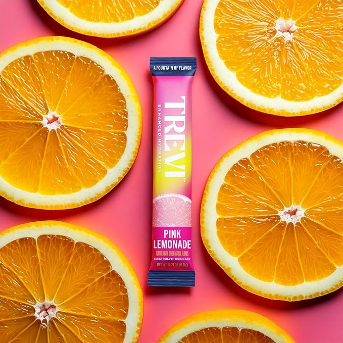 TREVI™ Everyday Sugar Free Electrolytes - Essential Drink Mix Hydration Powder Packets - 28 Count - Pink Lemonade