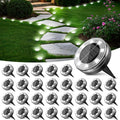 Peasur Mini Solar Ground Lights, 30 Pack Flat Solar Disc Lights Outdoor Waterproof, 2.3 Inch Small Solar Garden Lights Landscape Lighting for Outside Pathway Garden Yard Lawn Walkway,Cool White