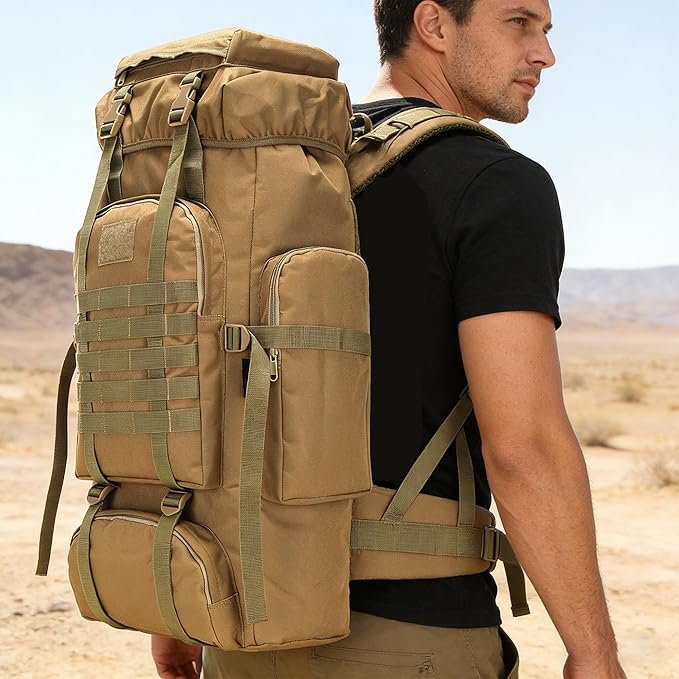 Hiking Backpack for Men 70L/100L Camping Backpack Military Rucksack Molle 3 Days Assault Pack for Climbing | Camping Backpack, 3 Days Assault Pack, for Climbing