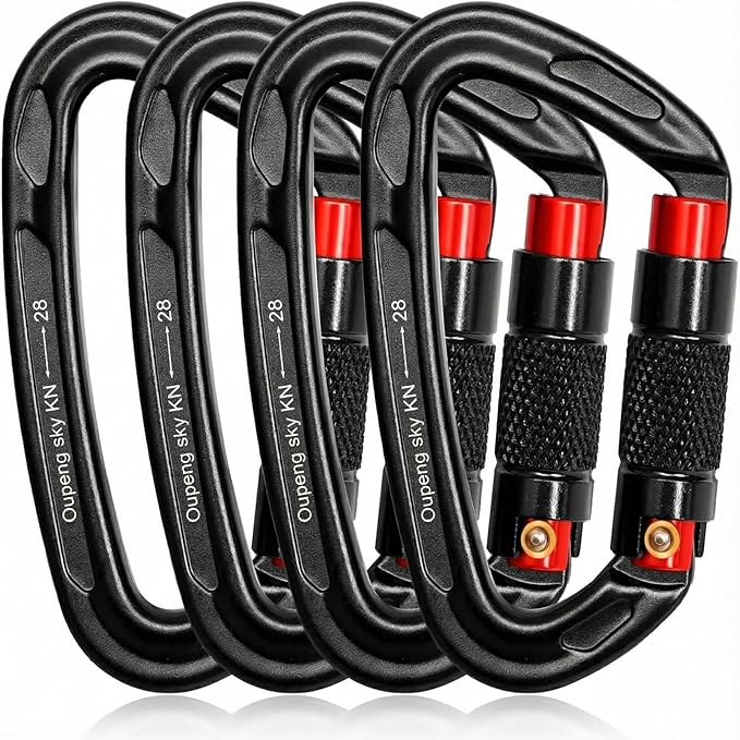 Oupeng sky Auto Locking Carabiner Clips - 28KN (6172lbs) Heavy Duty Caribeaners, Large Carabiner Clip for Keychains，Hammock，Camping, Gym, Hiking, Outdoor ，Dog Leash
