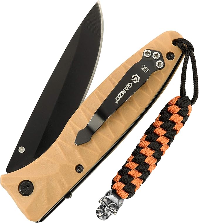 M-Tac Skull Knife Lanyard with Bead – Paracord Lanyard for Knives & EDC – Tactical Knife Fob Pull Cord – Durable Paracord