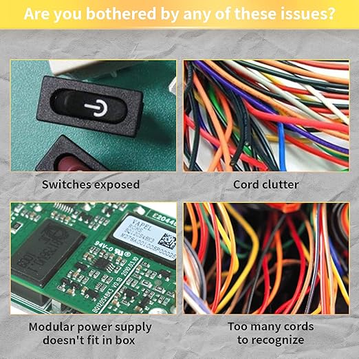 YXQ 40mmx20mmx11mm Power Project Enclose Case Junction Box Waterproof Small Engineering Wire Switch Plastic Black, 12-Pack