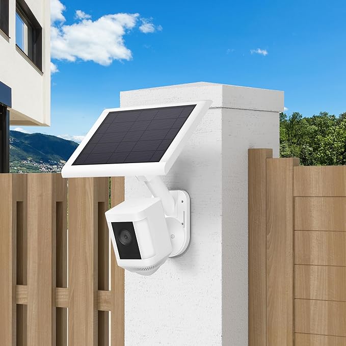 Wall Mount for Cameras and Solar Panels, 2-in-1 Mount Compatible with Ring, Blink, Eufy, Arlo, Wyze, etc Solar Panel and Cam, with Ring Stick Up Cam/Spotlight Cam/Plus/Pro(Battery), Adjustable Angle