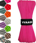 VVAAGG 1000 Paracord Rope 100FT Parachute Cord 4mm 12 Strand Nylon Rope for Camping Tent Clothsline Outdoor Hiking Fishing (Pink, 100FT)