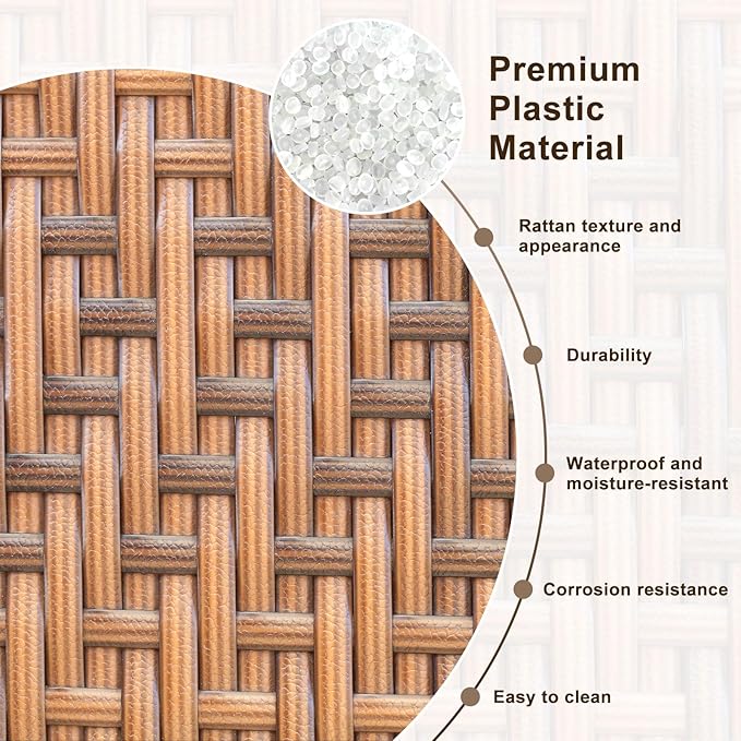 M METERXITY 1-Pack Wicker Repair Kit, 8mm x 33ft/10m Plastic Flat Rattan Replacement Supplies for Patio Furniture Repair/Basket Making/Chair Weaving, Synthetic Woven Rattan [Black]