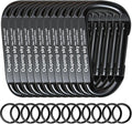 Carabiner Clip, 3" Iron Heavy Duty Carabiners 855lbs-11KN/2475lbs for Hammocks, Camping Accessories,Hiking,Keychains,Outdoors and Gym etc,D Shaped Spring Hook Small Carabiners for Dog Leash,Harness.