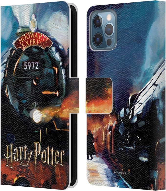Head Case Designs Officially Licensed Harry Potter Hogwarts Express Prisoner of Azkaban II Leather Wallet Case Compatible with Apple iPhone 12 / iPhone 12 Pro
