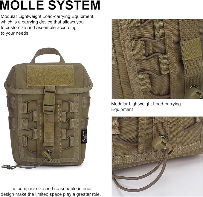 Mardingtop Molle Admin Pouch,EDC Pouch, Tactical Drawstring Pouch,Utility Pouch
