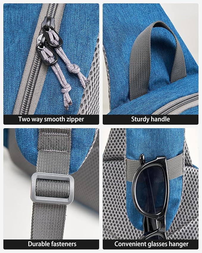 OIWAS Sling Bag Crossbody Backpack for Men, One Strap Backpack Hiking Daypack Chest Bag for Women