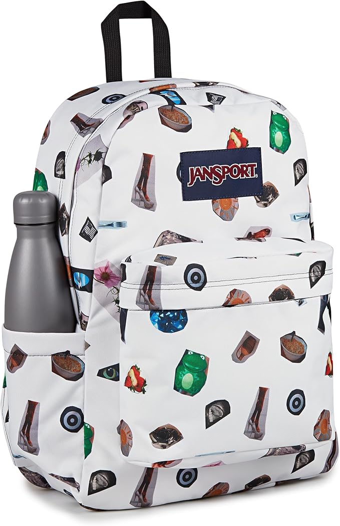 JanSport SuperBreak Plus Backpack with Padded 15-inch Laptop Sleeve and Integrated Bottle Pocket - Spacious and Durable Daypack for Work and Travel - Collected Collage