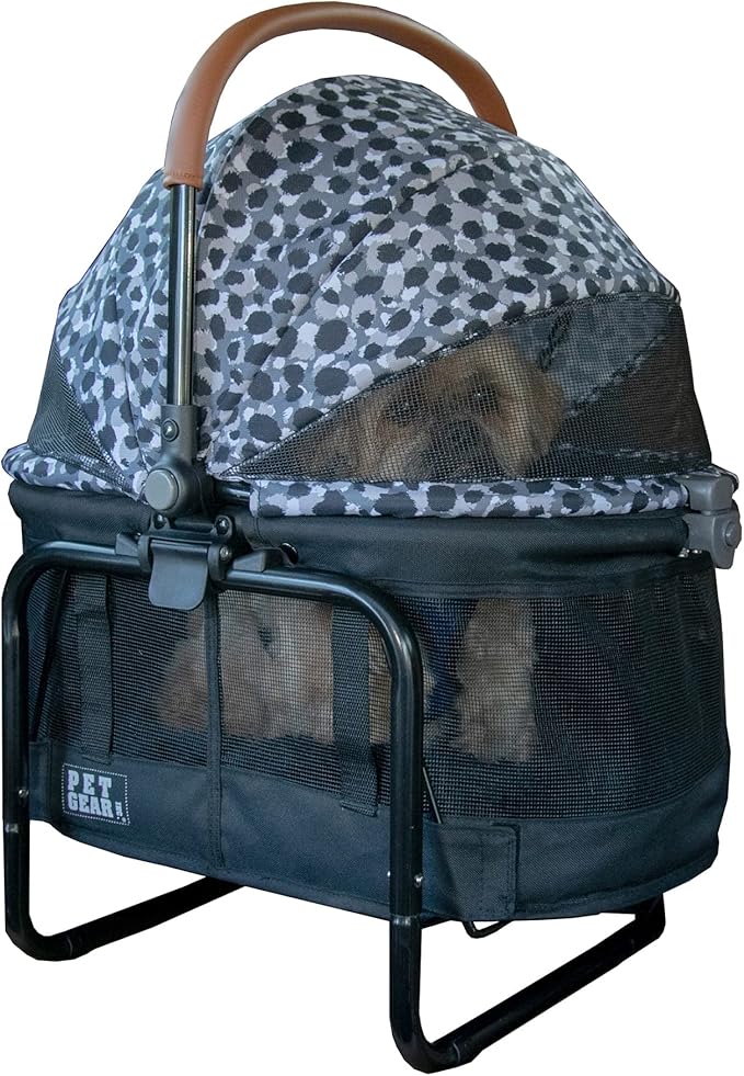 Pet Gear No-Zip View 360 Pet Carrier & Car Seat with Booster Seat Frame for Small Dogs & Cats, Mesh Ventilation, Push Button Entry, No Tools Required, 4 Colors