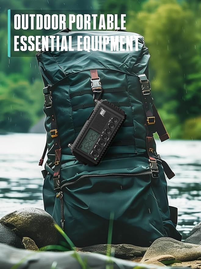 5000 Hand Crank Emergency Radio, NOAA Weather Radio with Backlit LCD Screen, 5 Way Powered, AM/FM/Shortwave &Solar Radio,Rechargeable Battery, Flashlight & Reading Light,SOS Alarm,Cell Phone Charger