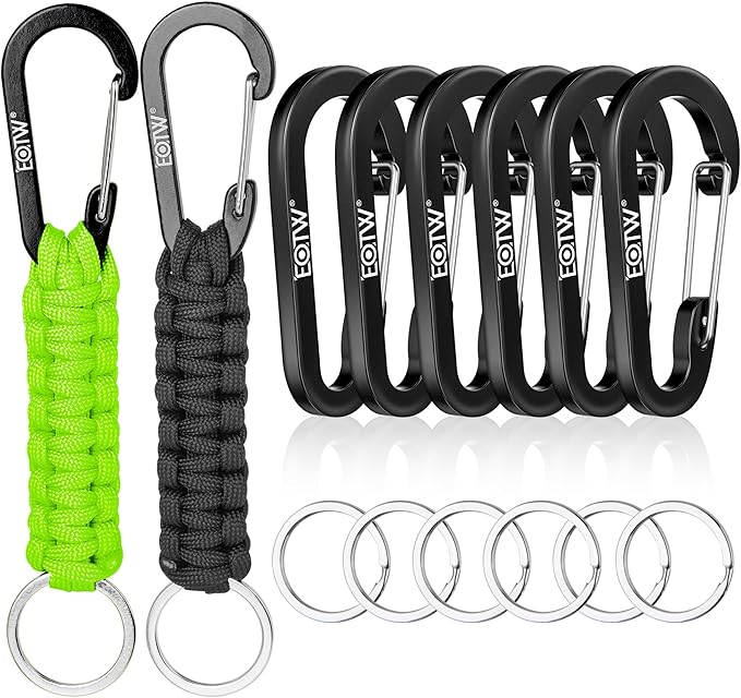 EOTW Paracord Keychain for Men Women Paracord Carabiner Backpack Keychain with Aluminum Clip for Camping Hiking Outdoor Gear