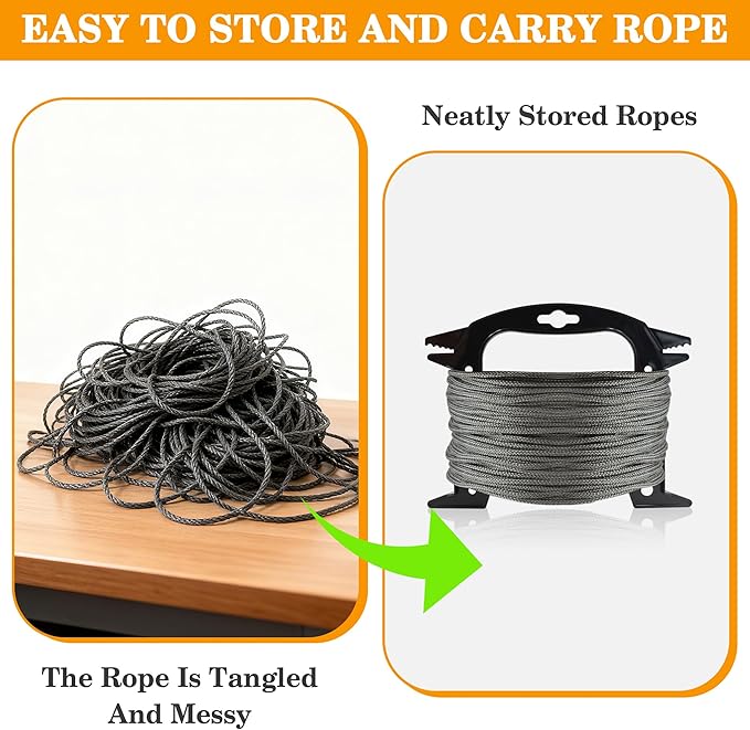 Cord Winder Organizer Plastic Rope Winder 6 Inch Paracord Spool Cord Storage Reel Prevent Tangles Paracord Holder Organizer for Fishing Lines Cable Bobbins Ski Ropes