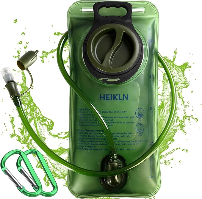 HEIKLN Hydration Bladder 1.5L-2L-2.5L-3L,Leak Proof Water Reservoir, BPA Free Military Water Storage Bladder Bag Hydration Pack Replacement Easy Clean for Bicycling Hiking Camping Hunting Running