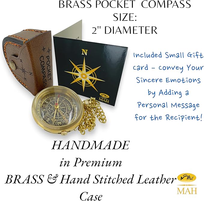 Brass Compass Gift to My Son Never Forget I Love You, Sentimental Keepsake from Mom Dad Grandparents, Inspirational Guidance Compass Gift for Son Graduation Birthday Baptism Confirmation Gift Idea