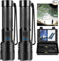 BERCOL Flashlights High Lumens Rechargeable, 90000 Lumens Super Bright Led Flashlight, 7 Modes Brightest Powerful Flash Light with COB Light, IPX6 Waterproof Handheld Flashlights for Camping Home