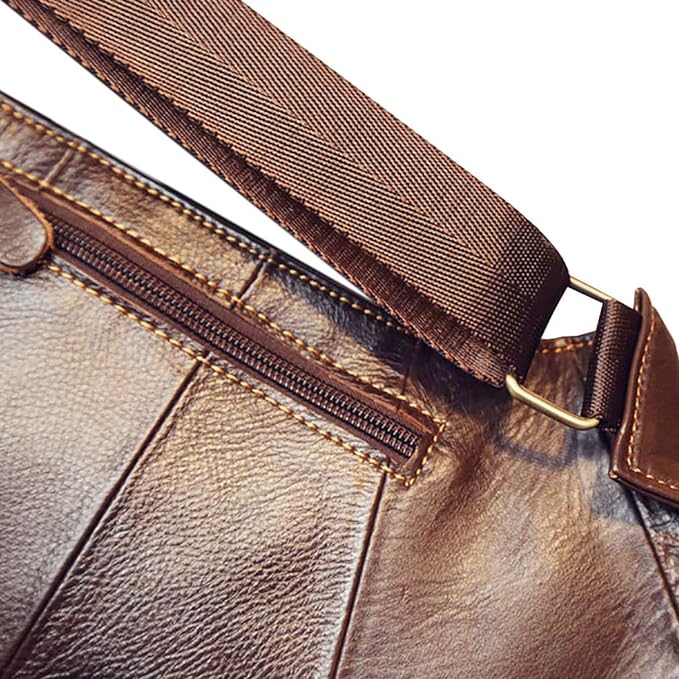 Leather Sling Bag Backpack for Men Women Crossbody Shoulder Chest Day Pack Outdoor Travel Camping Tactical Daypack
