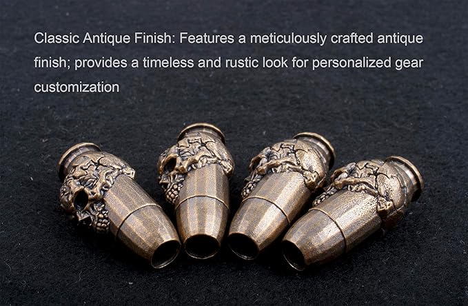 Paracord Beads with Hole, Suitable for Survival Knife Lanyard, Keychains, Zipper, DIY Projects