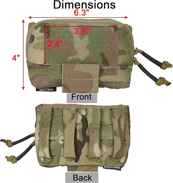 Tactical Molle Admin Pouch Chest Rig Small Molle Chest Pouch Utility MOLLE/Belt Pouch Tactical Vest Pouch Storage Organizer Panel for Tactical Vest 1.75'' Belt Molle Platform