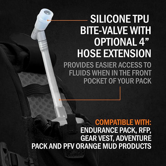 Orange Mud 500ml Soft Flask – 17oz Collapsible Hydration Bottle – BPA & PVC Free – Ultra-Light, Leak-Proof, Soft Material – Fits Any Pocket – with Optional Tube & Bite Valve